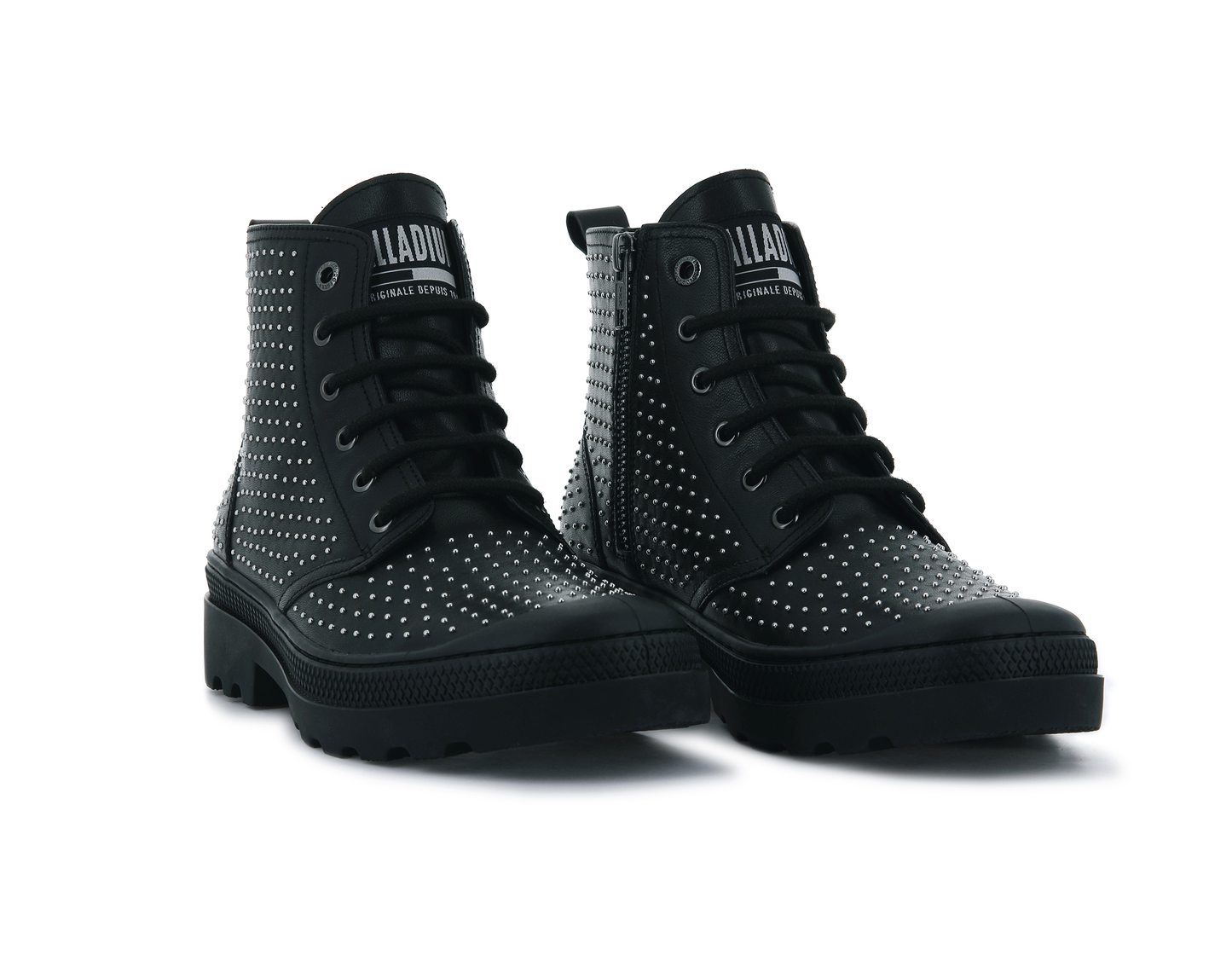 96950-001-M | PAMPA AVENUE HI ZIP STUD | ZWART/ZWART