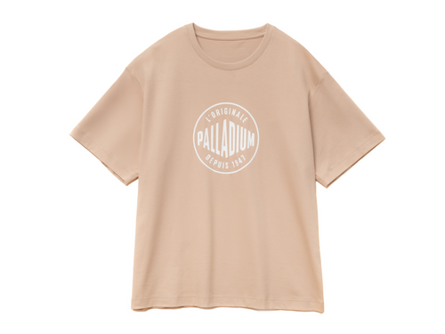 1710934-277 | UNISEX PALLADIUM FRANCE LOGO KATOENEN T-SHIRT | CUBAN SAND - PALLADIUM EU - 2