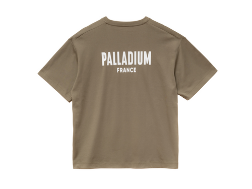 1710934-377 | UNISEX PALLADIUM FRANCE LOGO KATOENEN T-SHIRT | DUSKY GREEN - PALLADIUM EU - 3