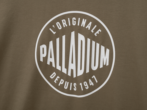 1710934-377 | UNISEX PALLADIUM FRANCE LOGO KATOENEN T-SHIRT | DUSKY GREEN - PALLADIUM EU - 4