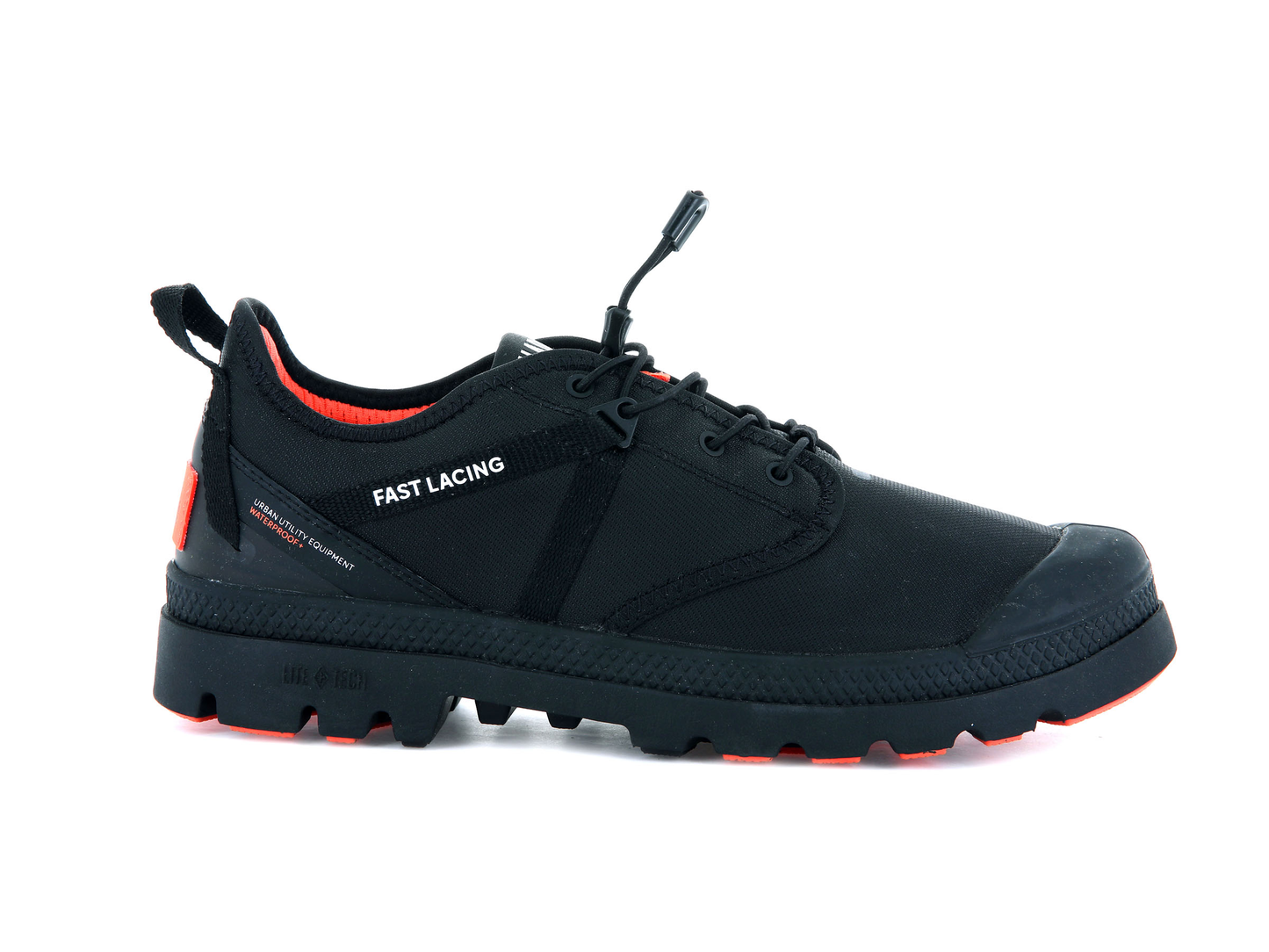 77338-001-M | UNISEX OX TRAVEL LITE+ WATERDICHTE SNEAKERS | ZWART/ZWART
