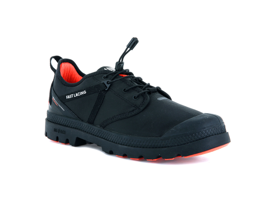 77338-001-M | UNISEX OX TRAVEL LITE+ WATERDICHTE SNEAKERS | ZWART/ZWART