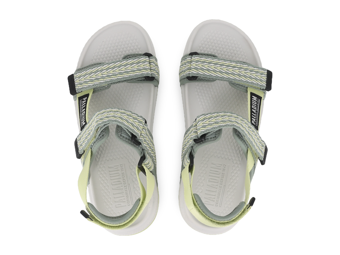 94683-997-M | SANDAAL MET BANDJES WV | STEAM GRAY/GREEN