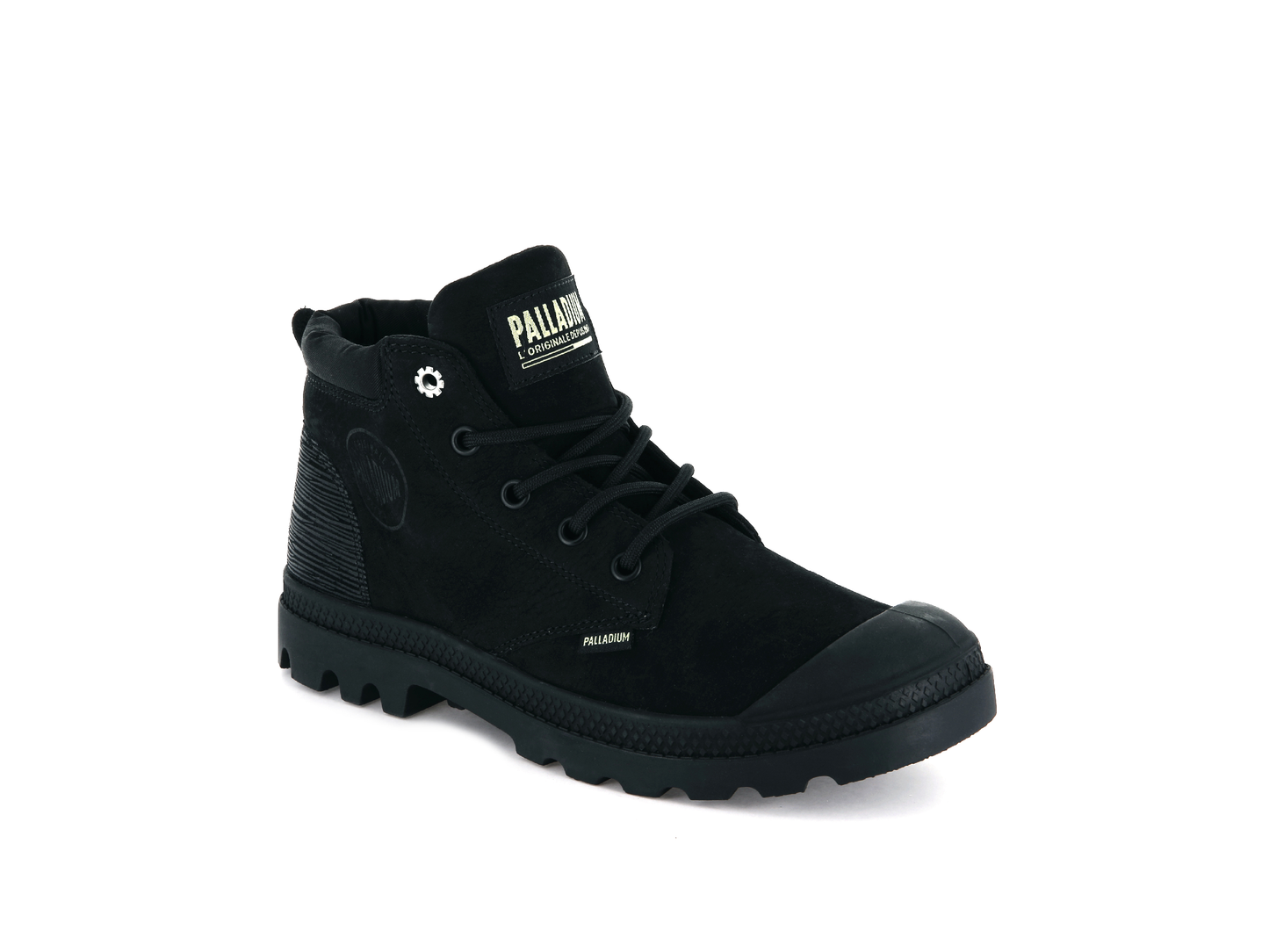 95561-035-M | WOMENS PAMPA LO CUFF LEATHER | ZWART/GROEN GLANS