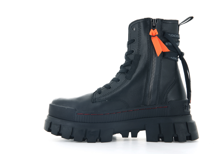 97240-010-M | REVOLT BOOT LEATHER | BLACK/BLACK