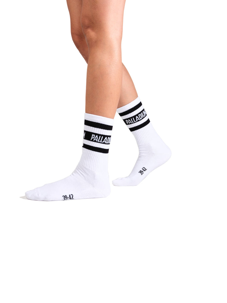 SX7381-100 | MID HEIGHT STR SOCKS | WHITE