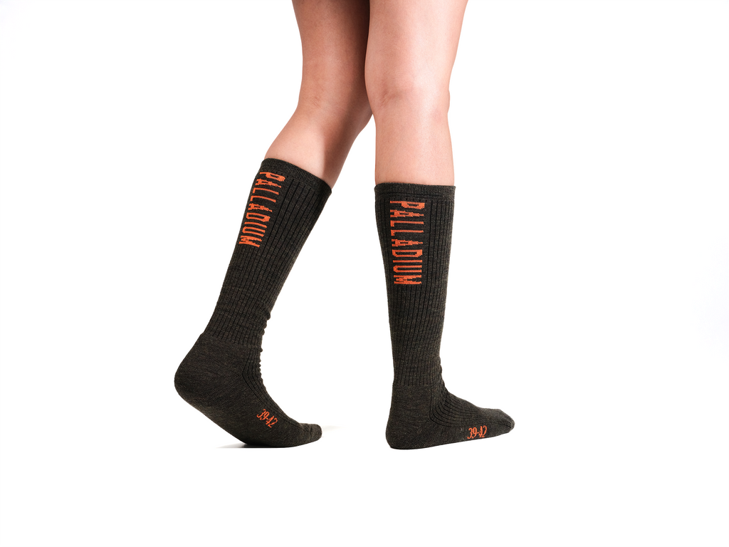 SX7413-326 | HIGH WOOL SOCKS 01 | DUSKY GREEN MEL